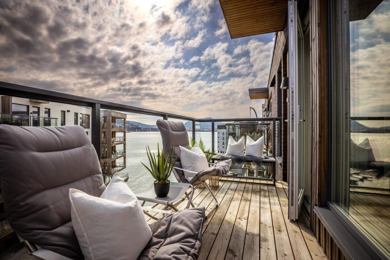 New Penthouse Apartment With Sea View In Bergen Centrum Kültér fotó